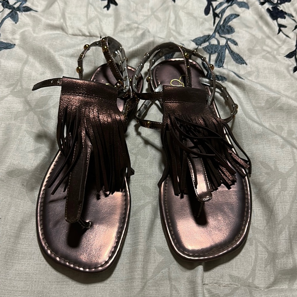 Gladiator sandals with fringe by Jessica Simpson